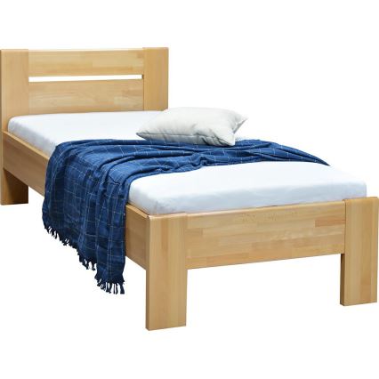 Jednolôžková masívna posteľ AMBER 90×200 cm, buk