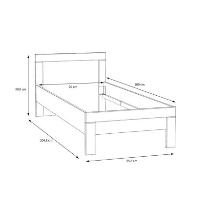 Jednolôžková posteľ SNOWIE 90x200 cm biela