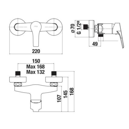 JIKA H3311W70044001 - Sprchová batéria CUBE lesklý chróm