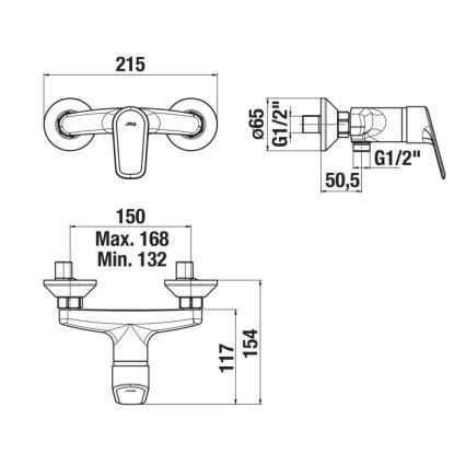JIKA H3312E70044001 - Sprchová batéria TALAS lesklý chróm