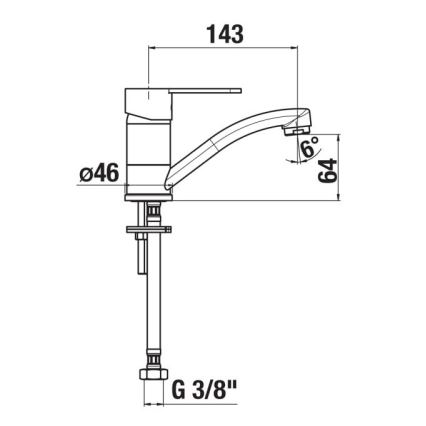 JIKA H3511Z10042201 - Batéria na drez LYRA 14,3 cm lesklý chróm