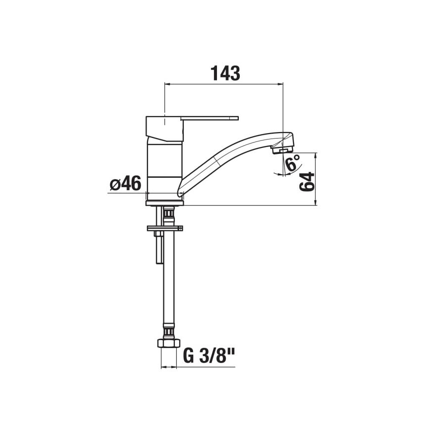 JIKA H3511Z10042201 - Batéria na drez LYRA 14,3 cm lesklý chróm