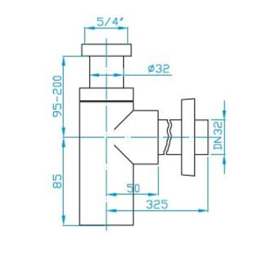 JIKA H3747100040001 - Guľatý umývadlový sifón MIO, lesklý chróm