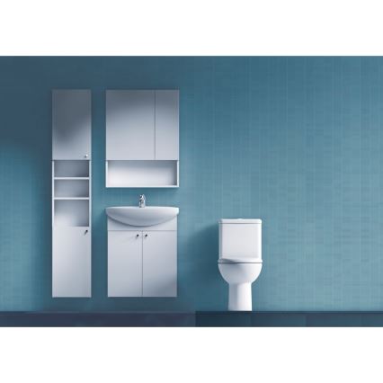 JIKA H4532410383041 - Zrkadlová skrinka s policou LYRA 80x60 cm biela