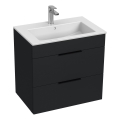 JIKA H4536021763521 - Kúpeľňová skrinka s umývadlom CUBE 60,7x65 cm čierna