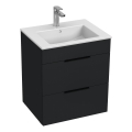 JIKA H4536121763521 - Kúpeľňová skrinka s umývadlom CUBE 60,7x55 cm čierna
