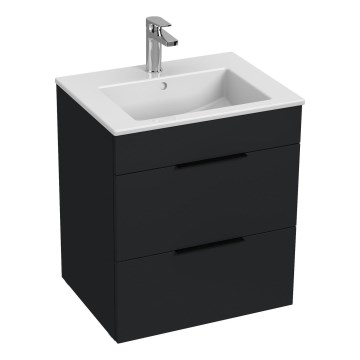 JIKA H4536121763521 - Kúpeľňová skrinka s umývadlom CUBE 60,7x55 cm čierna