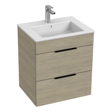 JIKA H4536121765141 - Kúpeľňová skrinka s umývadlom CUBE 60,7x55 cm jaseň