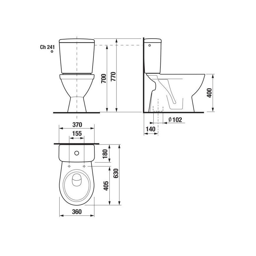 JIKA H8263870002413 - kombinované WC LYRA, keramika, biela