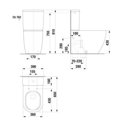 JIKA H8297120007621 - Splachovacia nádržka MIO keramika/biela