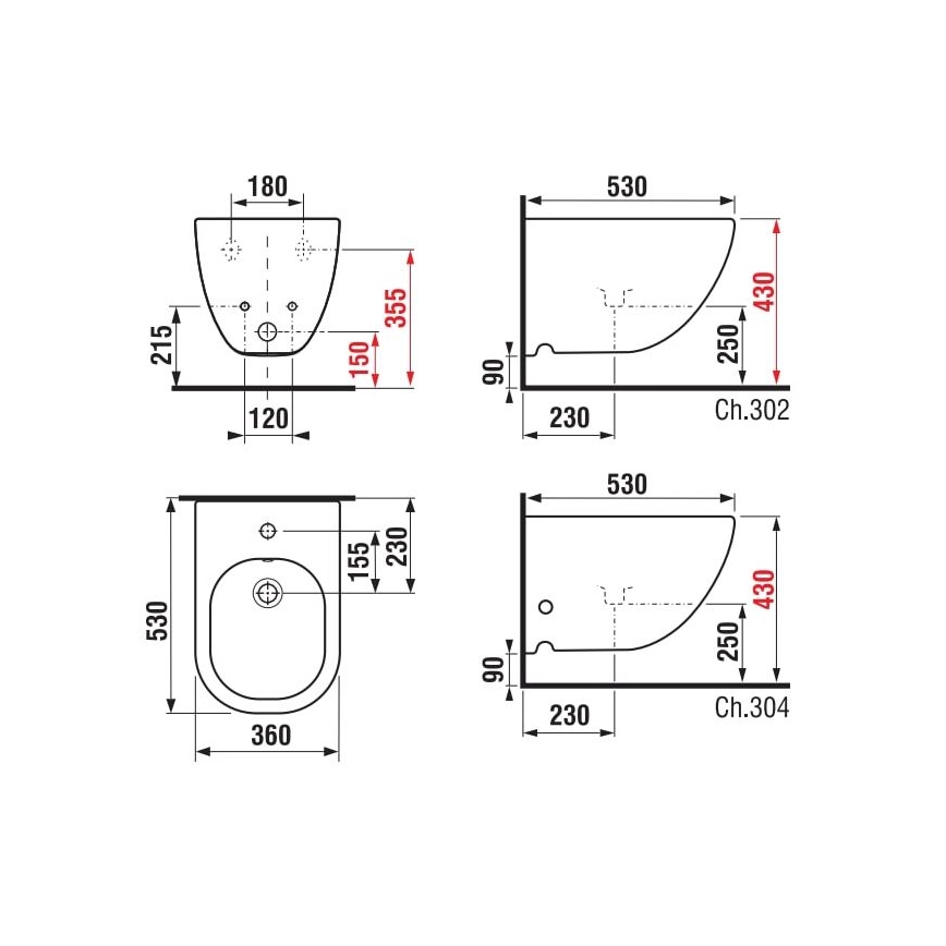 JIKA H8317121003021 - Závesný bidet MIO keramika/perleťovo biela