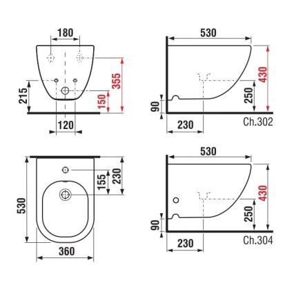 JIKA H8317121003021 - Závesný bidet MIO keramika/perlovobiela
