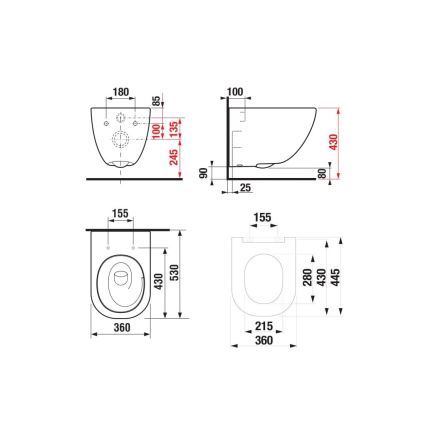 JIKA H8667180000001 - Závesné WC MIO, keramika/biela + WC sedadlo SoftClose MIO, duroplast/biela