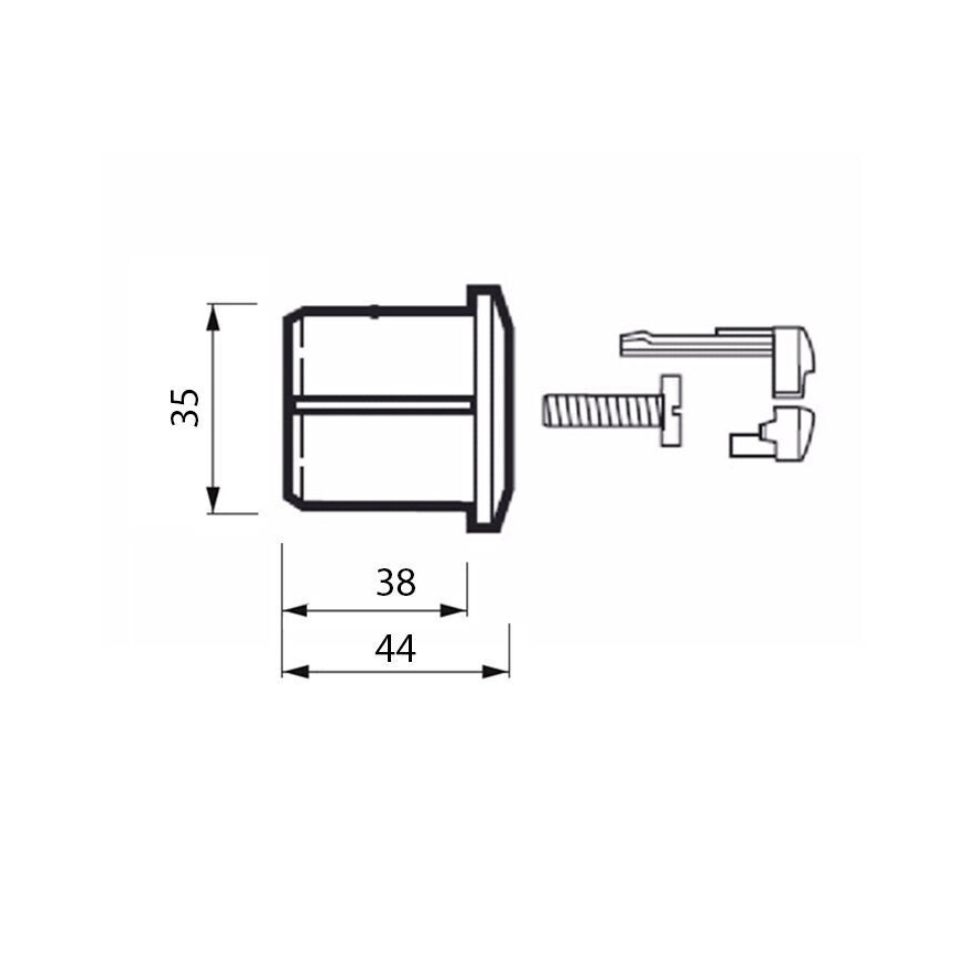 JIKA H8913630000001 - Splachovacie tlačidlo DUAL LYRA/DEEP lesklý chróm