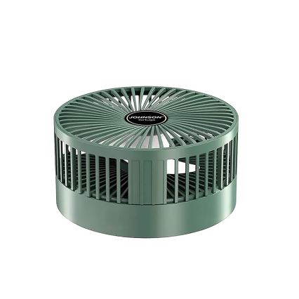 JOHNSON - Nabíjací stolný ventilátor TORTUGA 5 W / 3,7 V, 1200 mAh, priemer 16,5 cm, zelený