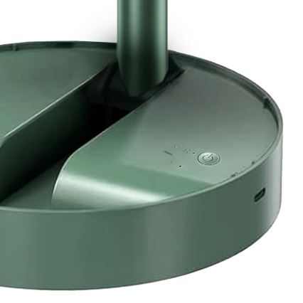 JOHNSON - Nabíjací stolný ventilátor TORTUGA 5 W / 3,7 V, 1200 mAh, priemer 16,5 cm, zelený