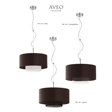 JUPITER 1118-AV1 - Závesné svietidlo AVEO 1xE27/60W wenge číre sklo