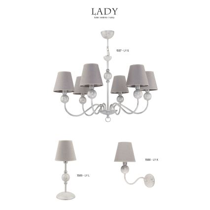 Jupiter 1589 - LY L BI - Stolná lampa LADY E14/40W