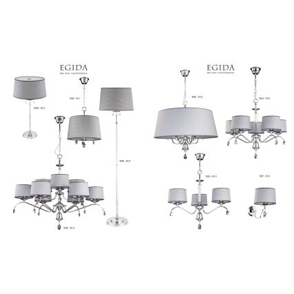 Jupiter 1609 - EG P CH - Stojacia lampa EGIDA 3xE27/60W