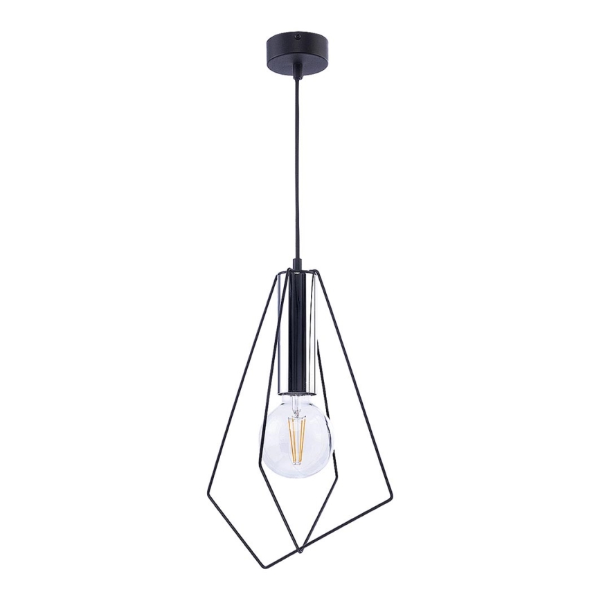 Jupiter 1661 - Luster na lanku KAIR 1xE27/60W/230V čierna/lesklý chróm