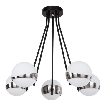 Jupiter 1715 - Luster na tyči ELFA 5xE14/40W/230V lesklý chróm