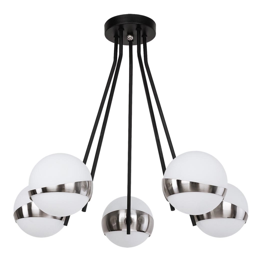 Jupiter 1715 - Luster na tyči ELFA 5xE14/40W/230V lesklý chróm