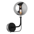 Jupiter 1889 - Nástenné svietidlo ERIS 1xG9/14W/230V matný chróm/čierna/dymová sivá