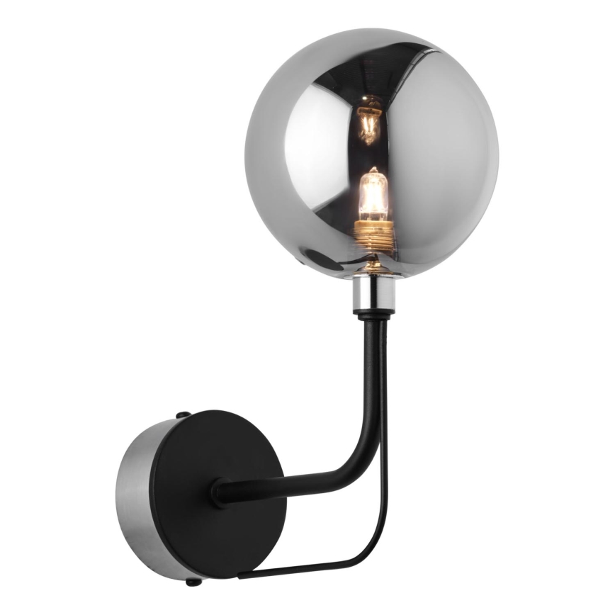 Jupiter 1889 - Nástenné svietidlo ERIS 1xG9/14W/230V matný chróm/čierna/dymová sivá