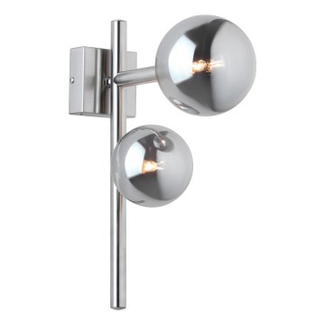 Jupiter 1903 - Nástenné svietidlo NEPTUN 2xG9/14W/230V matný chróm/dymová sivá