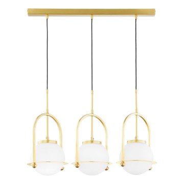 Jupiter 1917 - Závesný luster ROSSO na lankách 3xE27/15W/230V zlatý