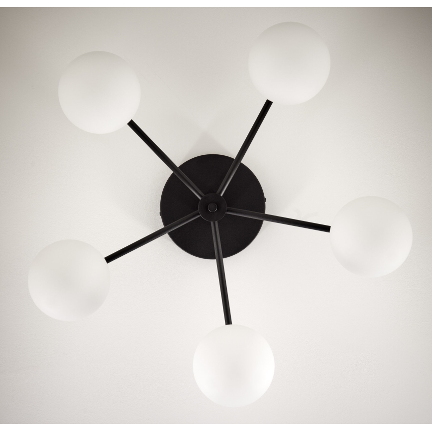 Jupiter 2049 - Prisadený luster PRATO 5xG9/14W/230V čierna/biela