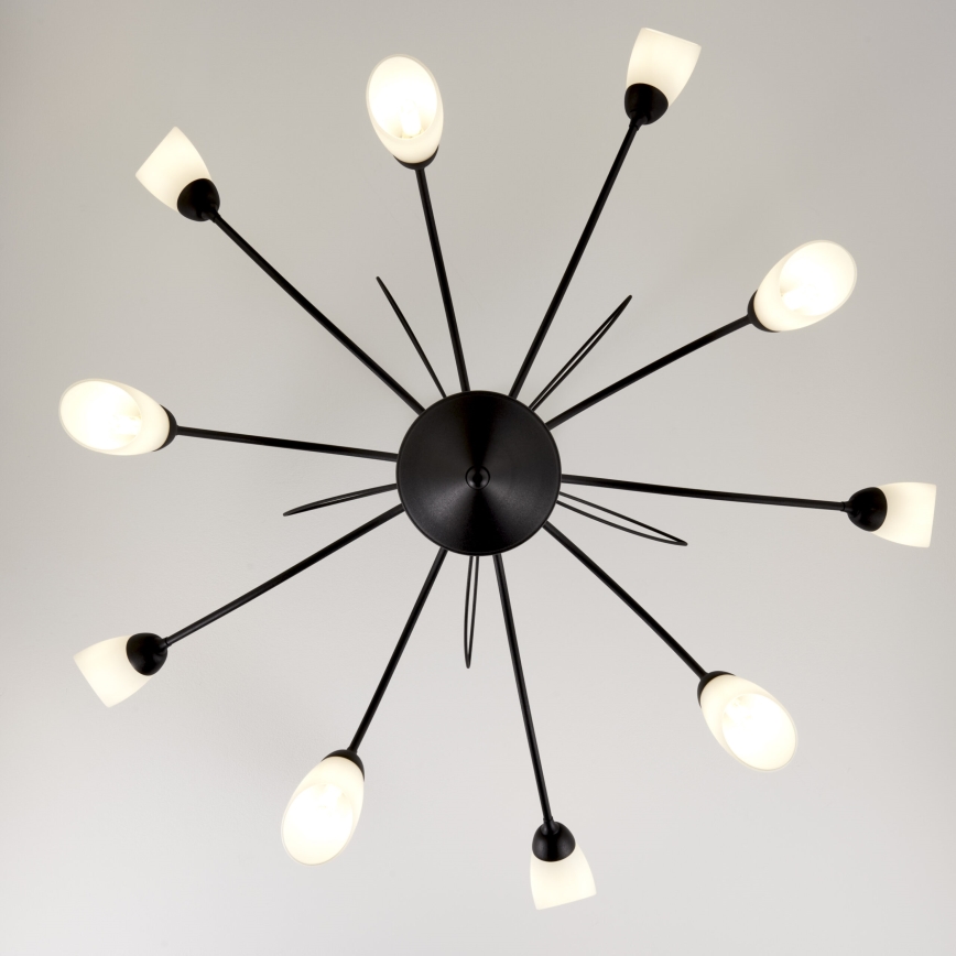 Jupiter 2056 - Luster na tyči GLORIOSA 10xG9/14W/230V čierna