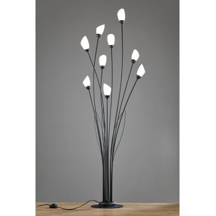 Jupiter 2058 - Stojacia lampa GLORIOSA 9xG9/14W/230V čierna