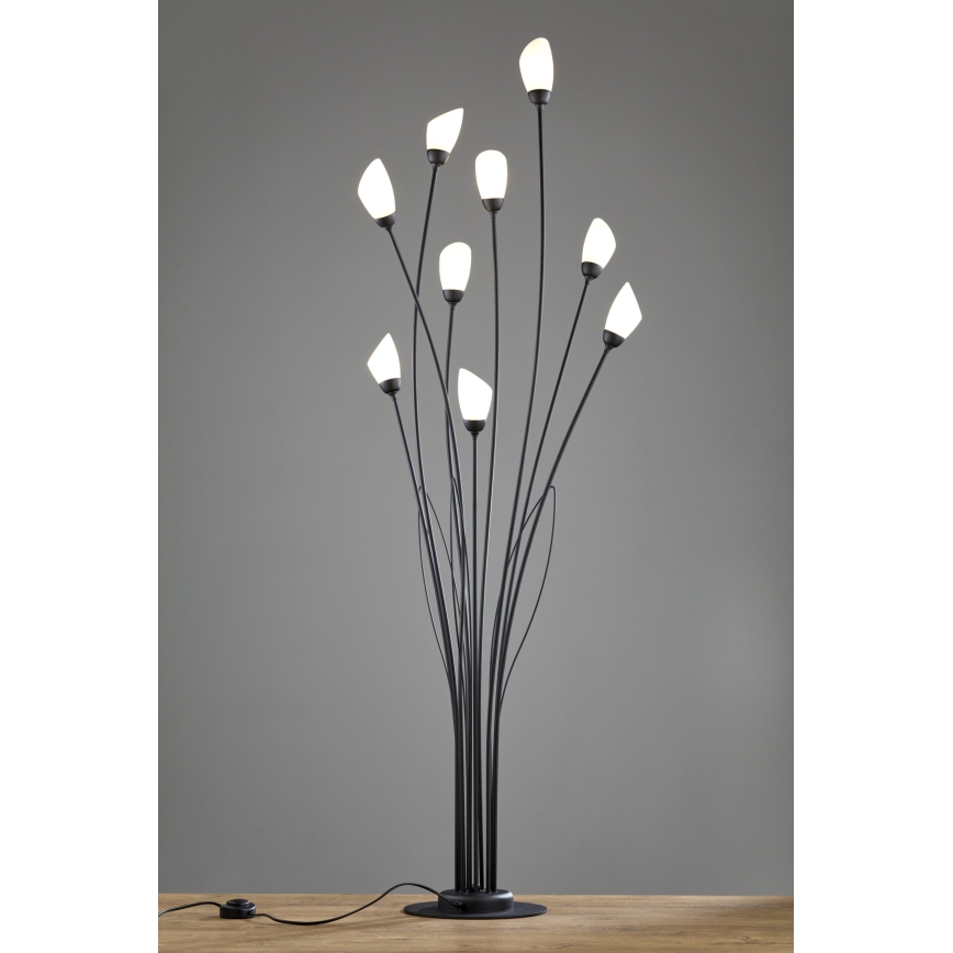 Jupiter 2058 - Stojacia lampa GLORIOSA 9xG9/14W/230V čierna