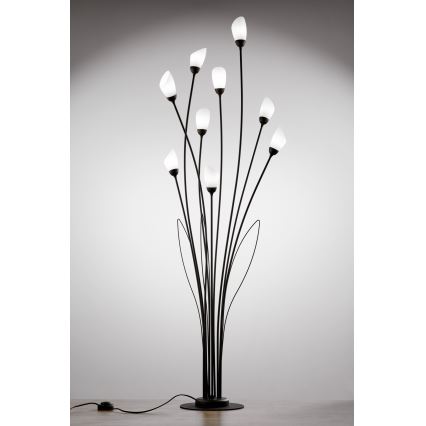 Jupiter 2058 - Stojacia lampa GLORIOSA 9xG9/14W/230V čierna