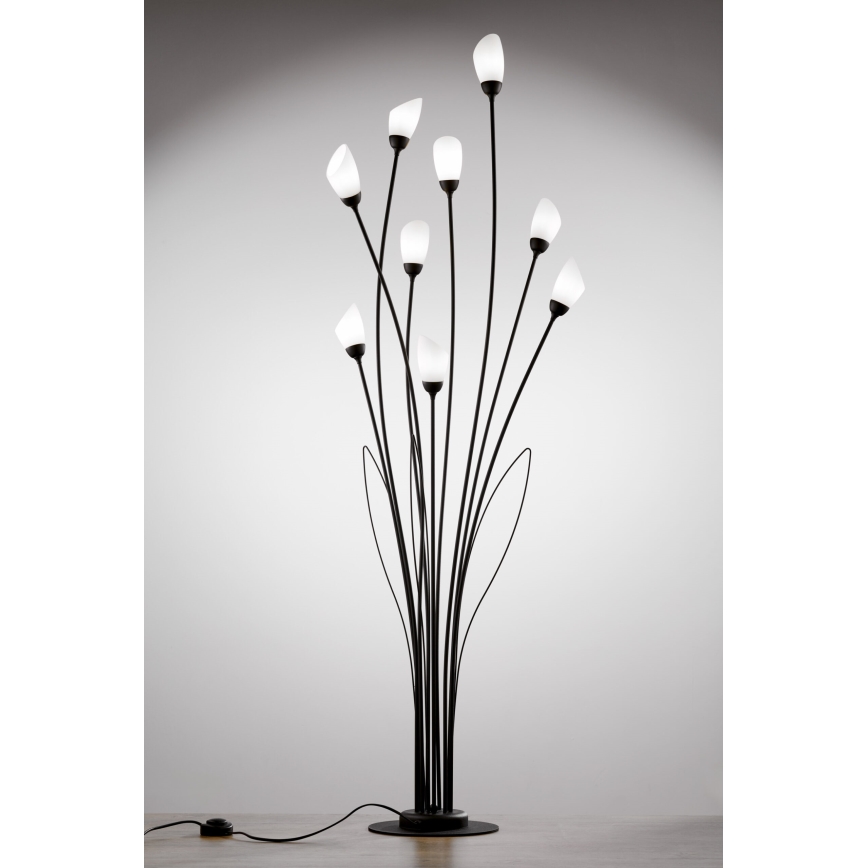 Jupiter 2058 - Stojacia lampa GLORIOSA 9xG9/14W/230V čierna