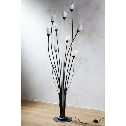 Jupiter 2058 - Stojacia lampa GLORIOSA 9xG9/14W/230V čierna