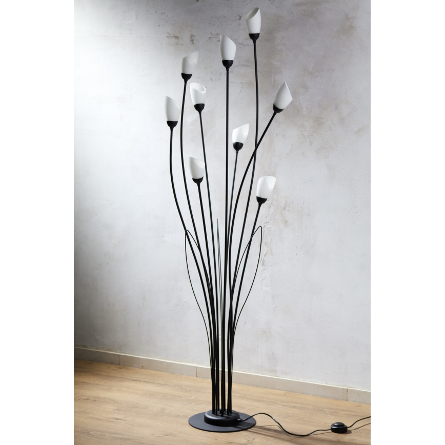 Jupiter 2058 - Stojacia lampa GLORIOSA 9xG9/14W/230V čierna