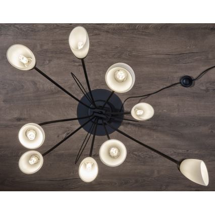 Jupiter 2058 - Stojacia lampa GLORIOSA 9xG9/14W/230V čierna