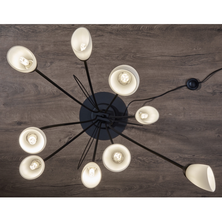 Jupiter 2058 - Stojacia lampa GLORIOSA 9xG9/14W/230V čierna