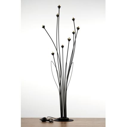 Jupiter 2058 - Stojacia lampa GLORIOSA 9xG9/14W/230V čierna