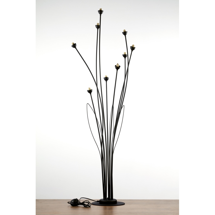 Jupiter 2058 - Stojacia lampa GLORIOSA 9xG9/14W/230V čierna