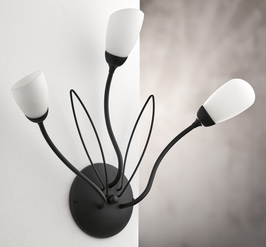 Jupiter 2059 - Nástenné svietidlo GLORIOSA 3xG9/14W/230V čierna