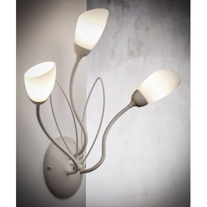 Jupiter 2064 - Nástenné svietidlo GLORIOSA 3xG9/14W/230V krémové