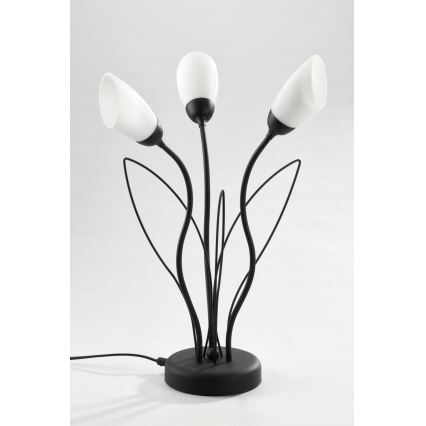 Jupiter 2065 - Stolová lampa GLORIOSA 3xG9/14W/230V čierna