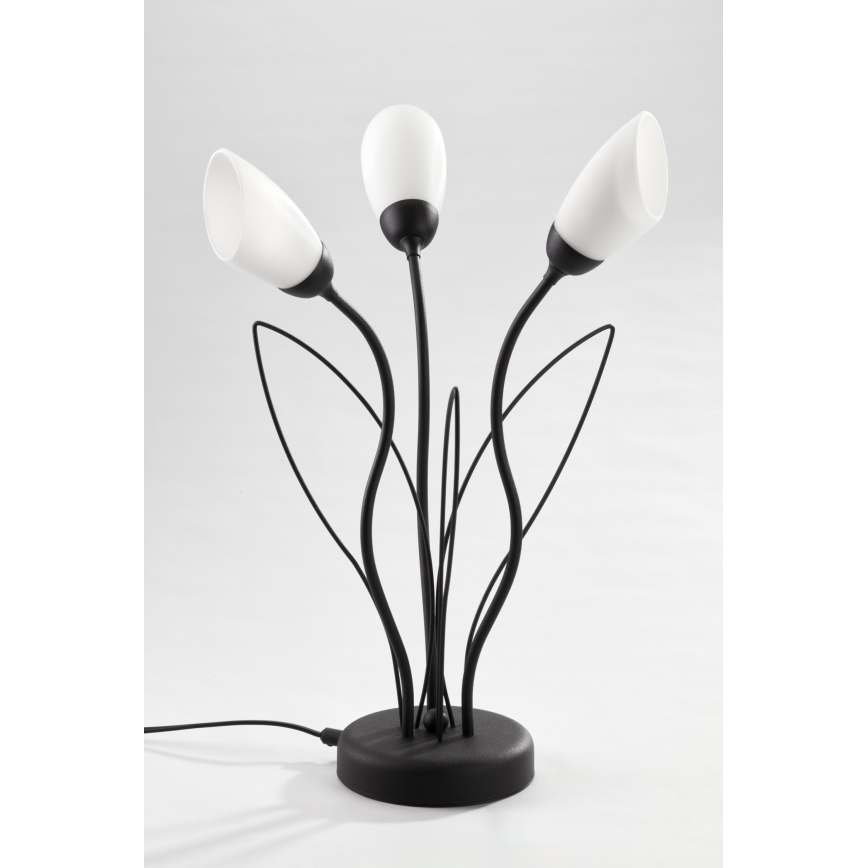 Jupiter 2065 - Stolová lampa GLORIOSA 3xG9/14W/230V čierna