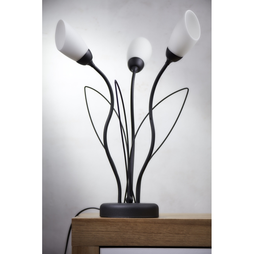 Jupiter 2065 - Stolová lampa GLORIOSA 3xG9/14W/230V čierna