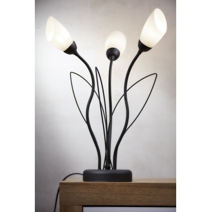 Jupiter 2065 - Stolová lampa GLORIOSA 3xG9/14W/230V čierna