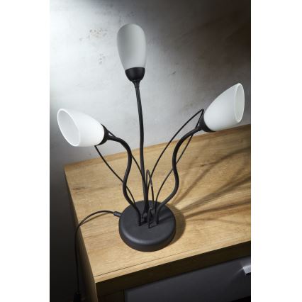 Jupiter 2065 - Stolová lampa GLORIOSA 3xG9/14W/230V čierna