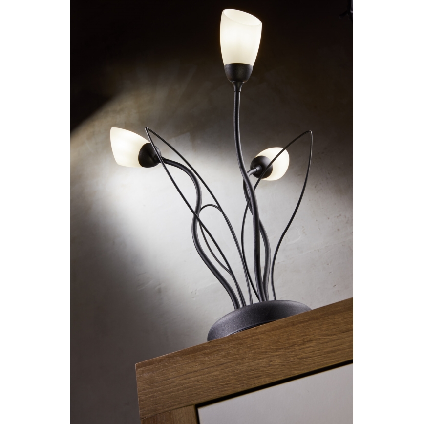 Jupiter 2065 - Stolová lampa GLORIOSA 3xG9/14W/230V čierna